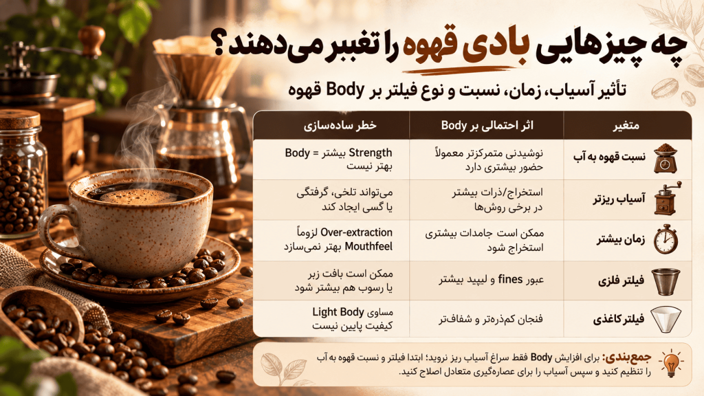 چه چیزهایی بادی قهوه را تغببر میدهند؟