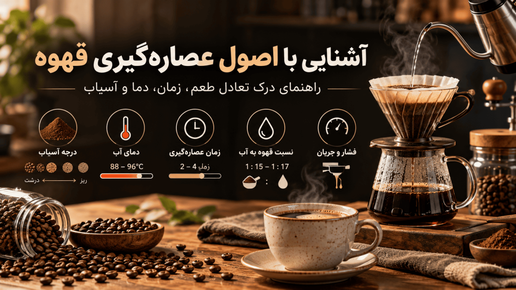 آشنایی با اصول عصارهگیری قهوه