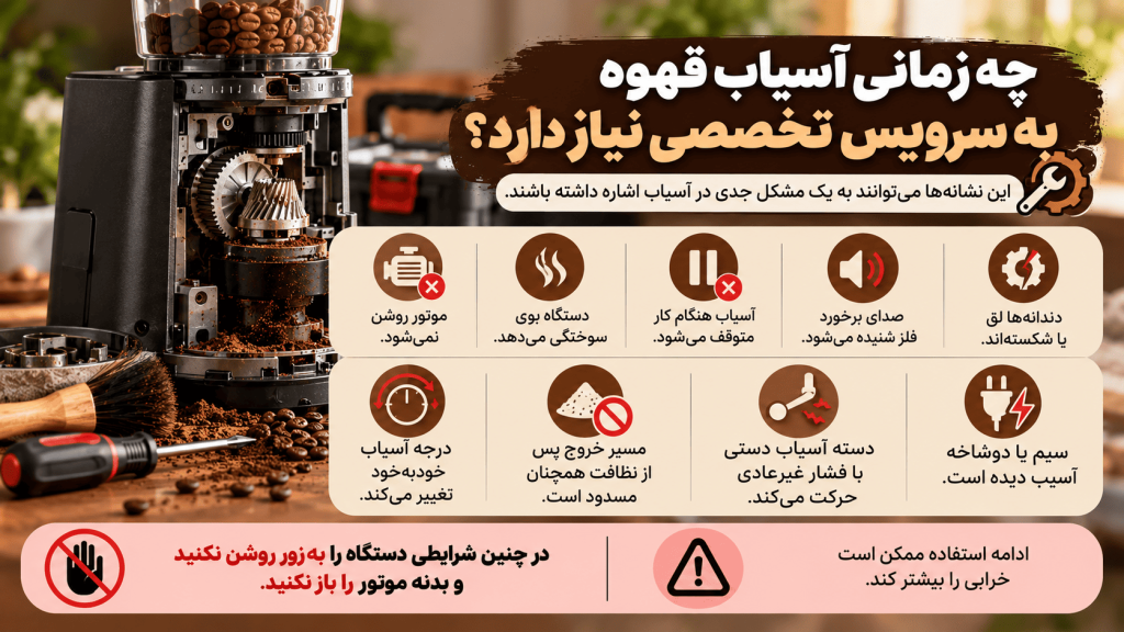 چه زمانی آسیاب به سرویس تخصصی نیاز دارد؟