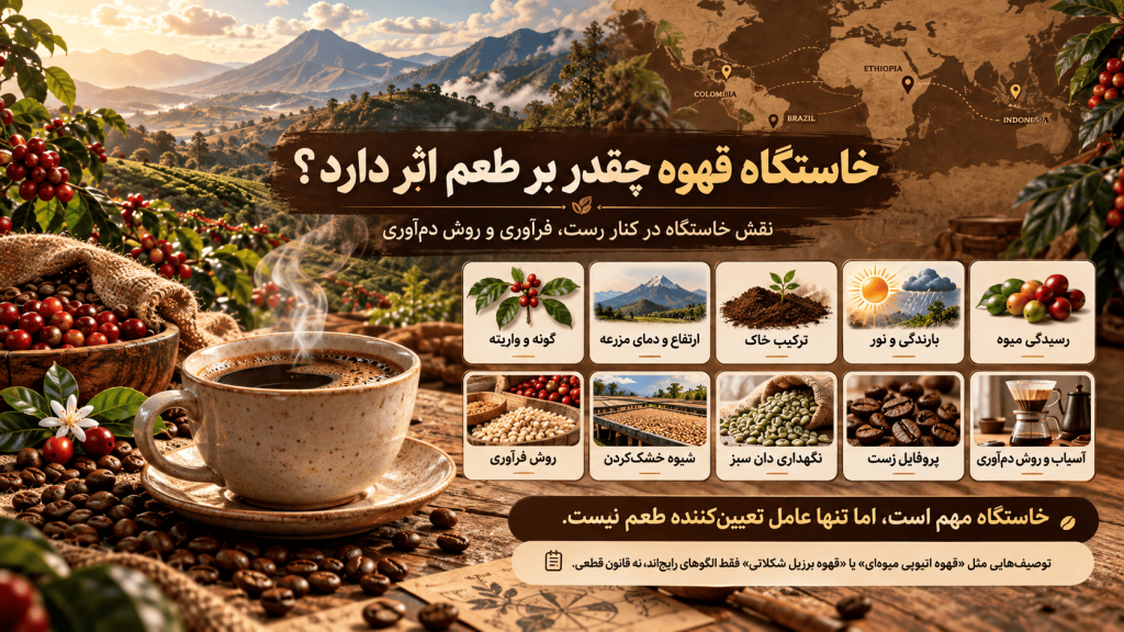 خاستگاه قهوه چقدر بر طعم اثر دارد؟