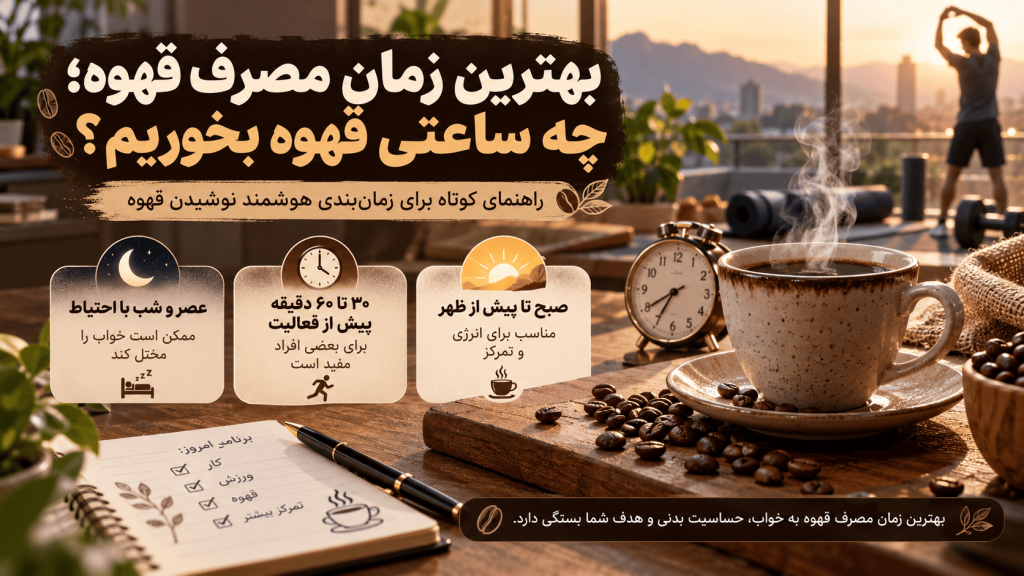بهترین زمان مصرف قهوه؛ چه ساعتی قهوه بخوریم؟