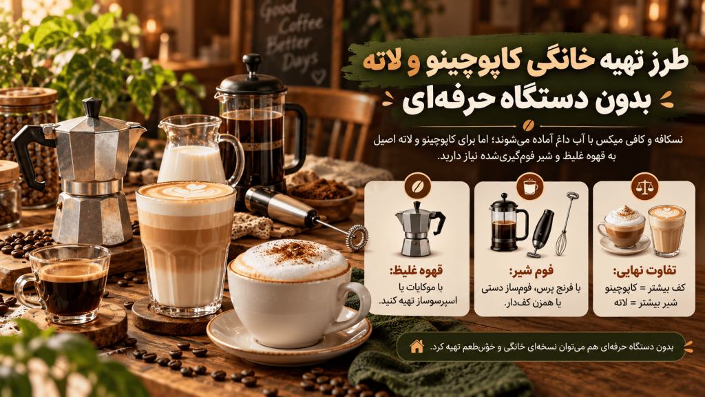 ظرز تهیه خانگی کاپوچینو و لاته، لدون دستگاه حرفه ای
