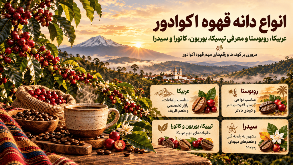 انواع دانه قهوه اکوادور
