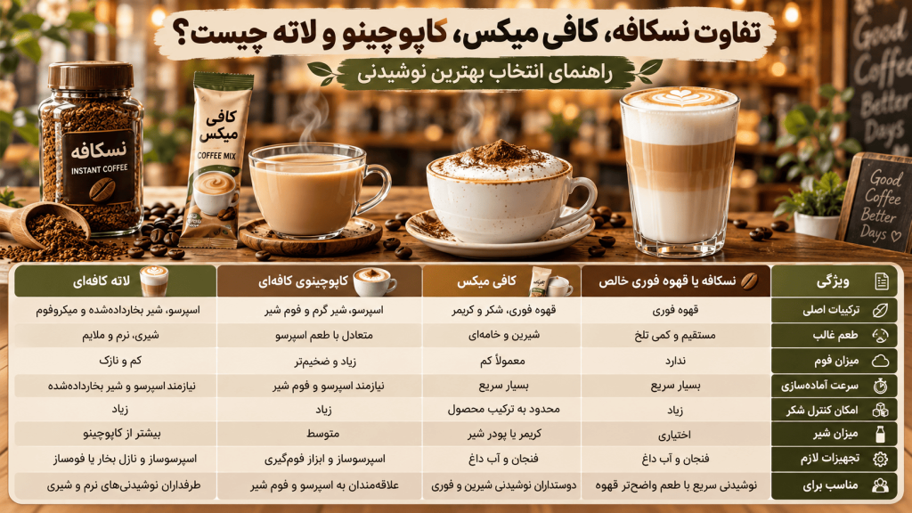 راهنمای انتخاب بهترین نوشیدنی و تفاوت آنها