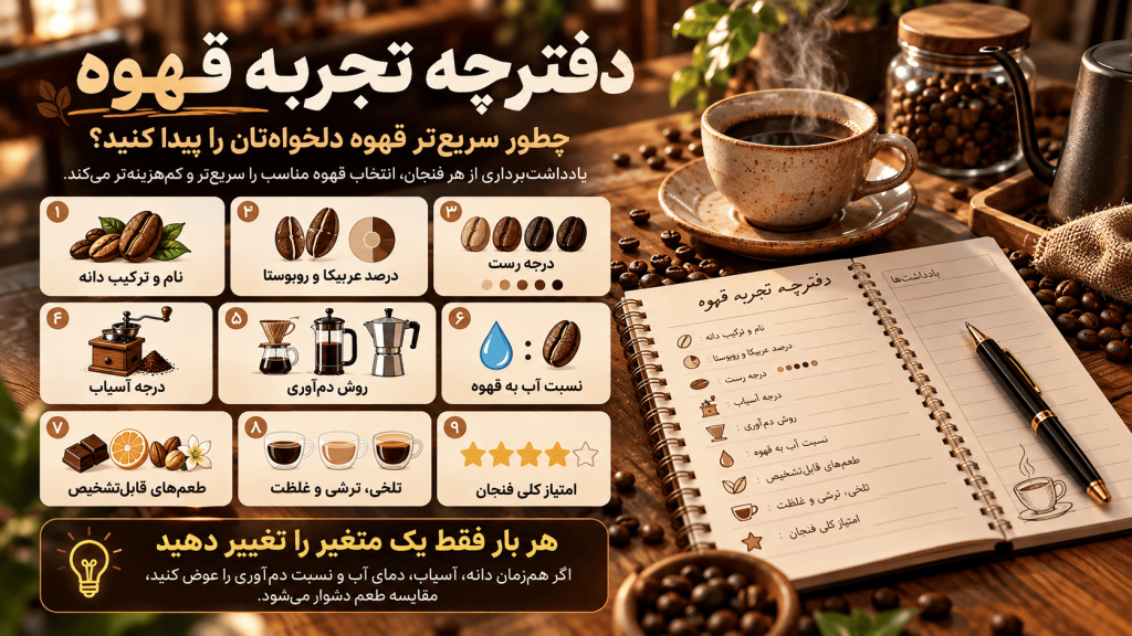 دفترچه تجربه قهوه