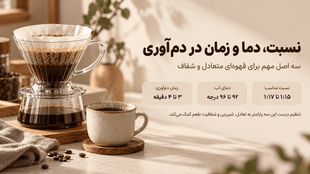 نسبت دما و زمان در دم آوری