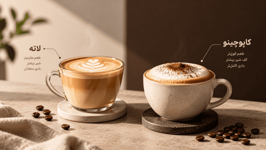 تفاوت Blend برای لاته و کاپوچینو
